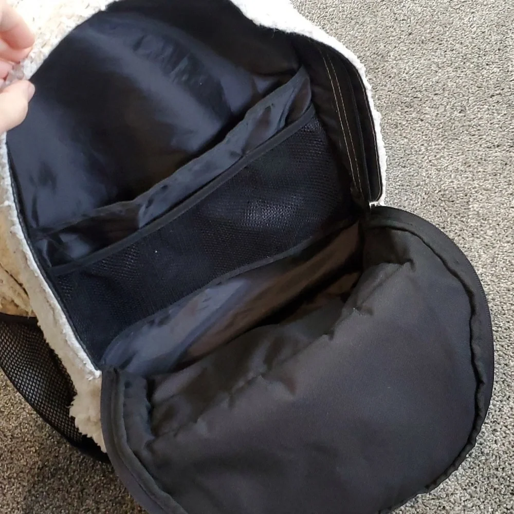 Pink VS Rare Sherpa Large Campus Backpack - Picture 10 of 14